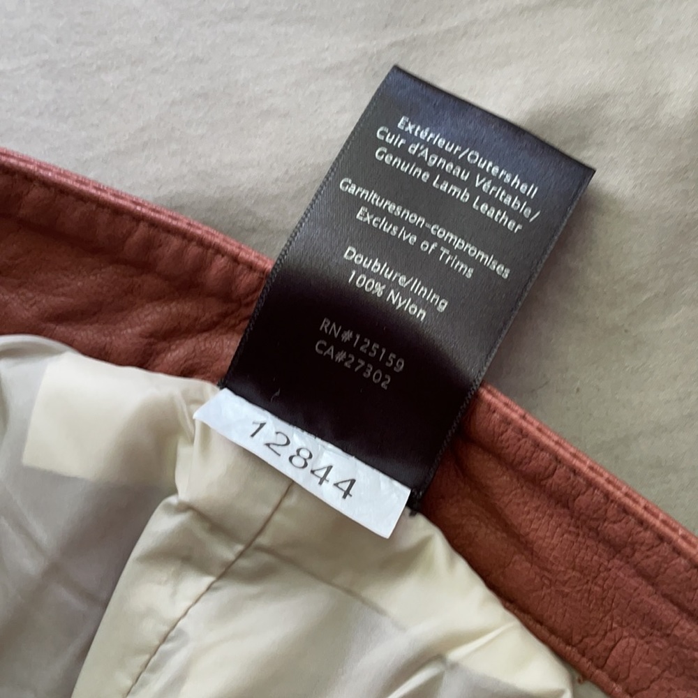 Mackage Manuel sz 28 lamb leather brick colour shorts - Picture 13 of 14